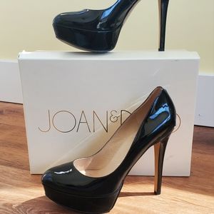 Joan & David Blk Patent Stilleto Pumps Size 10